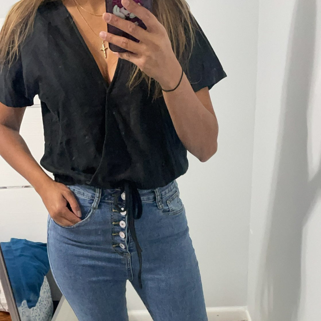 CROP SURPLICE TOP